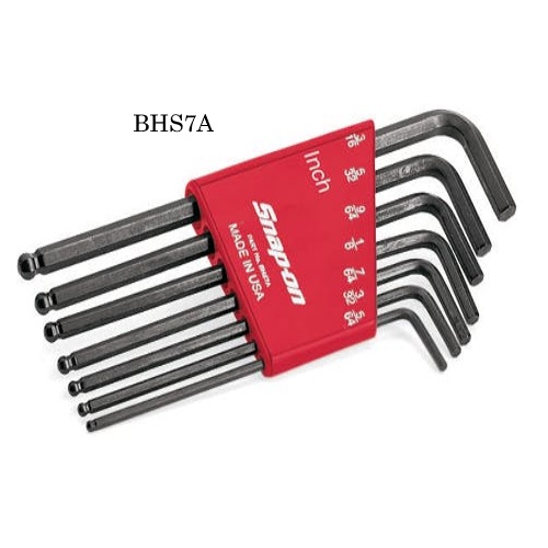 Snapon-Wrenches-L-Shaped SAE Ball Hex Wrench Set, BHS7A